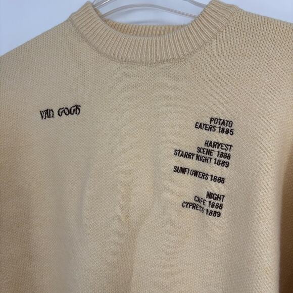 Aelfric Eden Oversize Sweater VanGogh Sunflower Art Grunge Pullover Unisex M - Picture 2 of 9